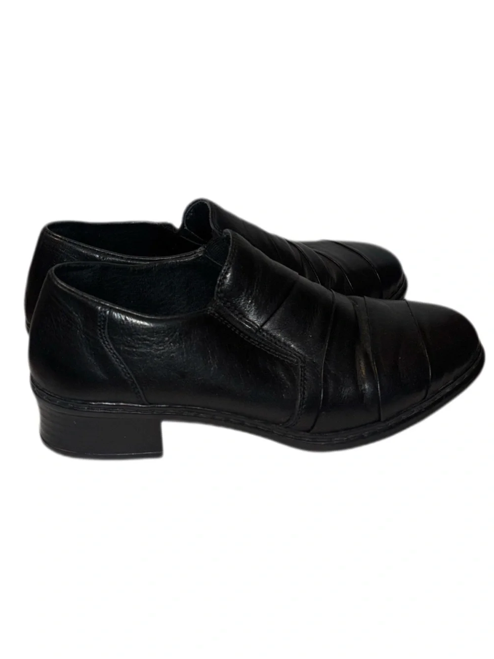 Rieker Antistress Layered Loafer Black Leather Woman's Size 6 Slip ons